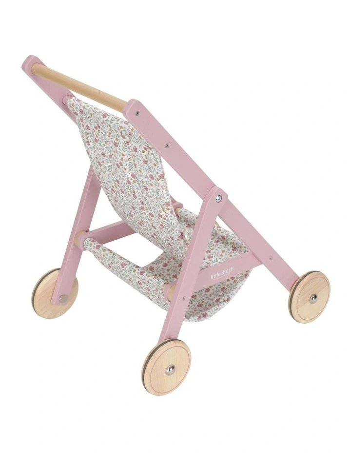Roleplay Wooden Doll Stroller image 5