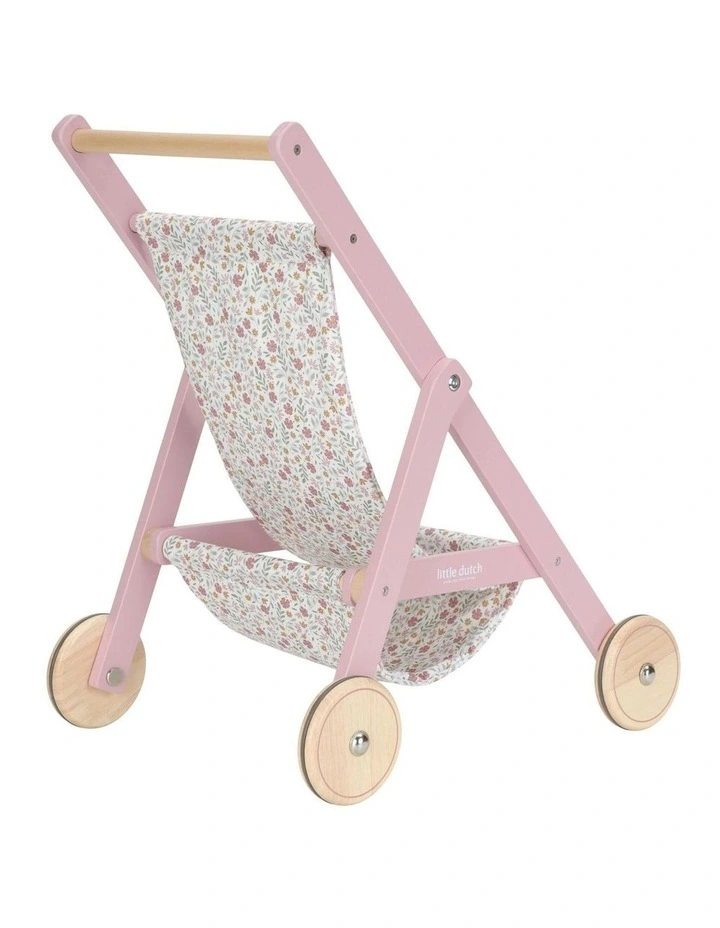 Roleplay Wooden Doll Stroller image 6