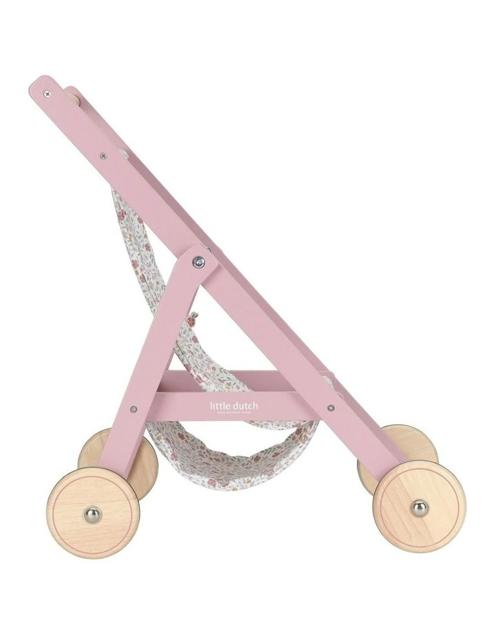 Roleplay Wooden Doll Stroller image 7