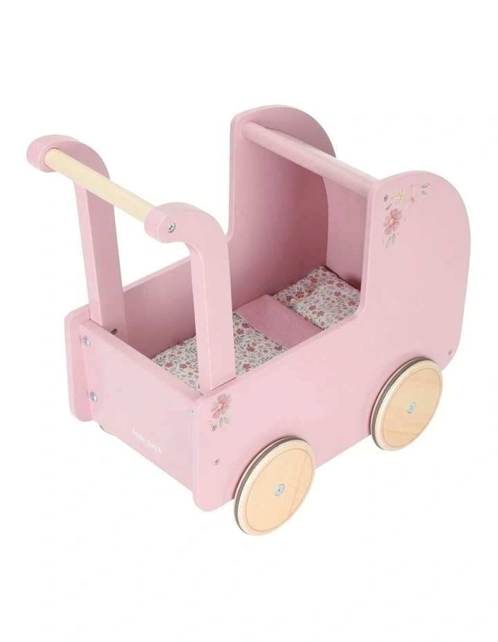 Roleplay Wooden Doll Pram image 4
