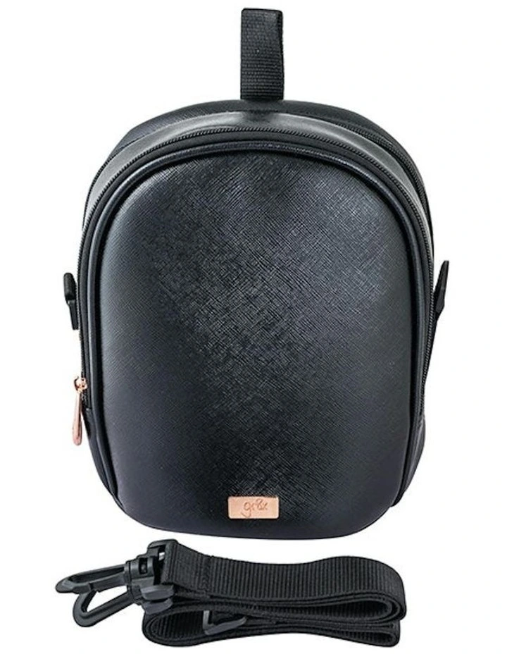 Vegan Leather Triple Bottle Pack in Black image 2