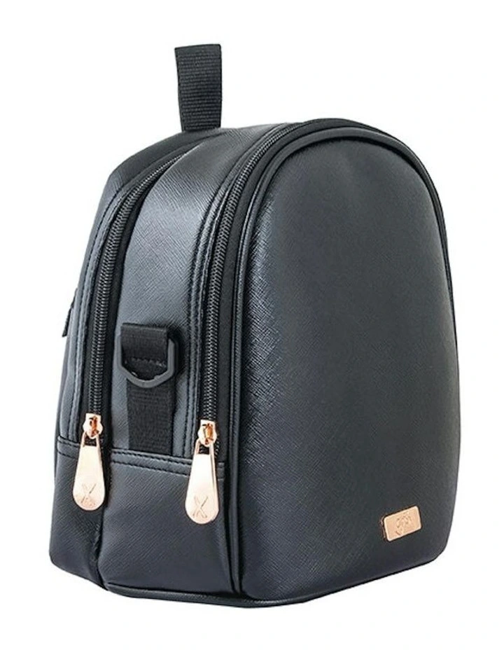 Vegan Leather Triple Bottle Pack in Black image 3