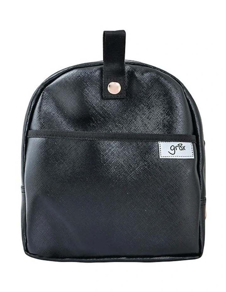 Vegan Leather Triple Bottle Pack in Black image 4