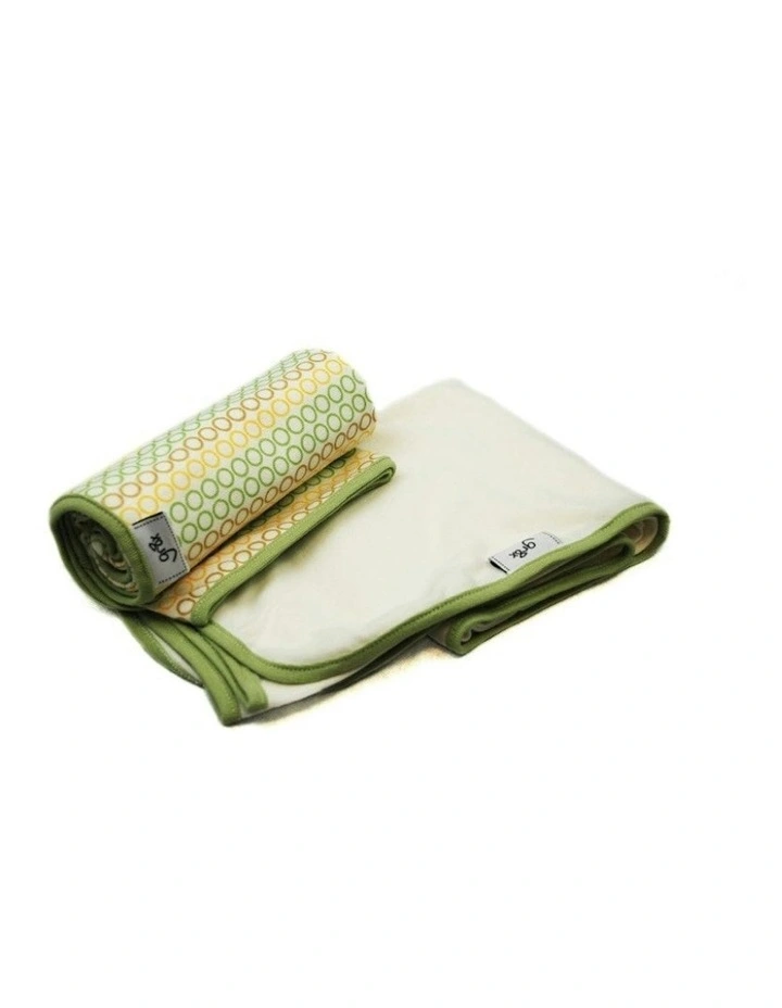 Ovals Nature Double Stretch Swaddling Wraps in Green image 2