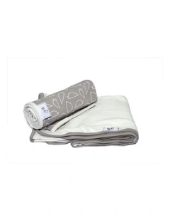 Great Expectations Birds Attraction Double Stretch Swaddling Wraps in Grey