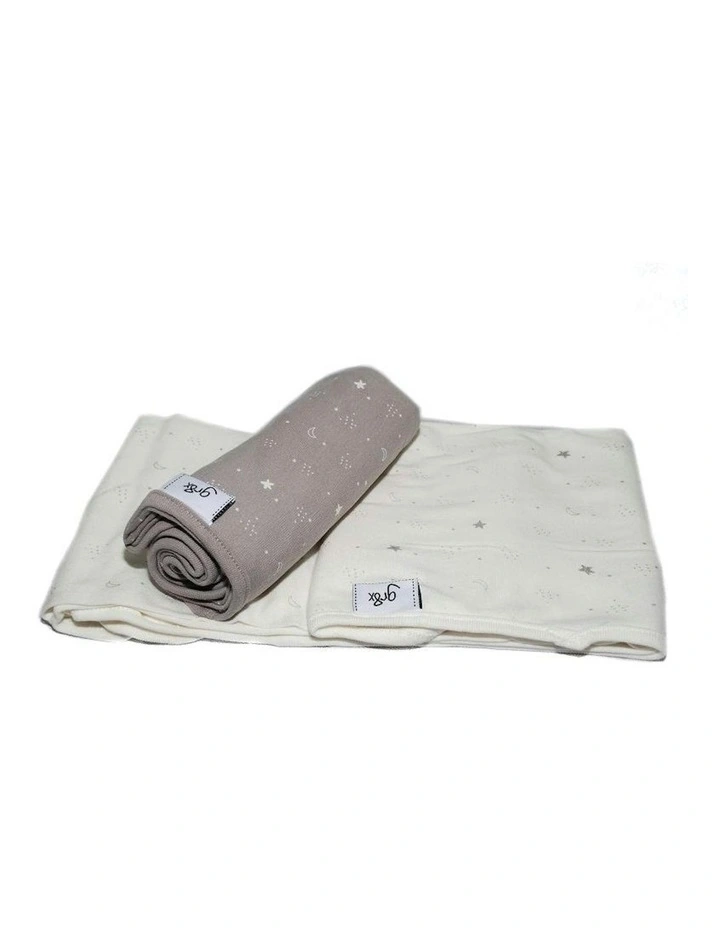 Great Expectations Birds Attraction Double Stretch Swaddling Wraps in Grey image 2