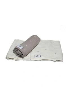 Great Expectations Stars and Moon Double Stretch Swaddling Wraps in Grey