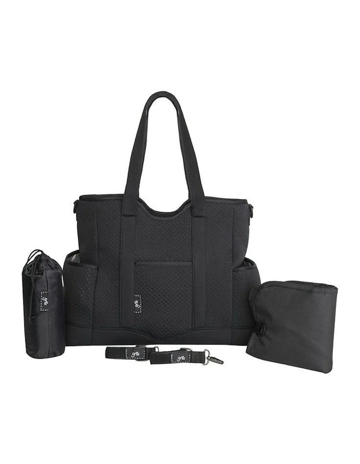 Great Expectations Lulu Neoprene Tote Nappy Bag in Black image 2