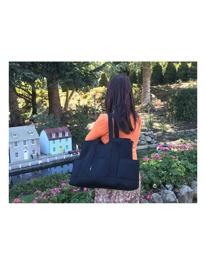 Great Expectations Lulu Neoprene Tote Nappy Bag in Black image 4