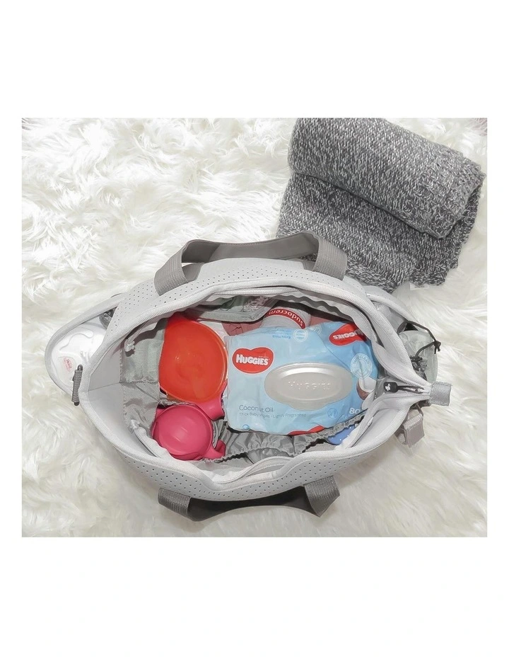 Great Expectations Lulu Neoprene Tote Nappy Bag in Grey image 5