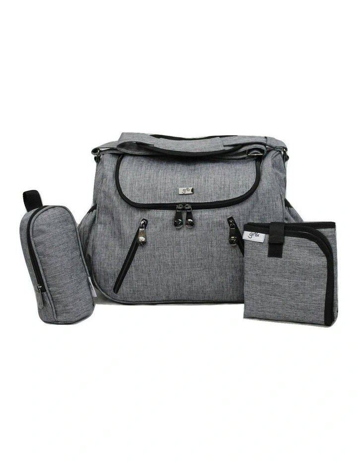Great Expectations Zoe Nappy Bag in Snowflake Grey image 1