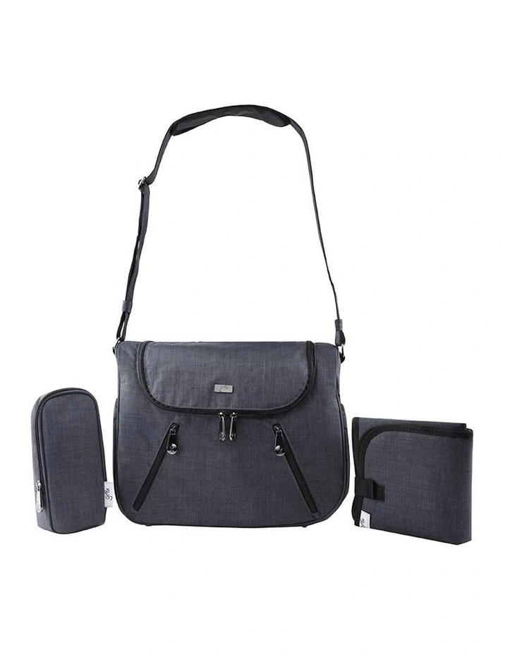 Great Expectations Zoe Satchel Nappy Bag in Charcoal image 2