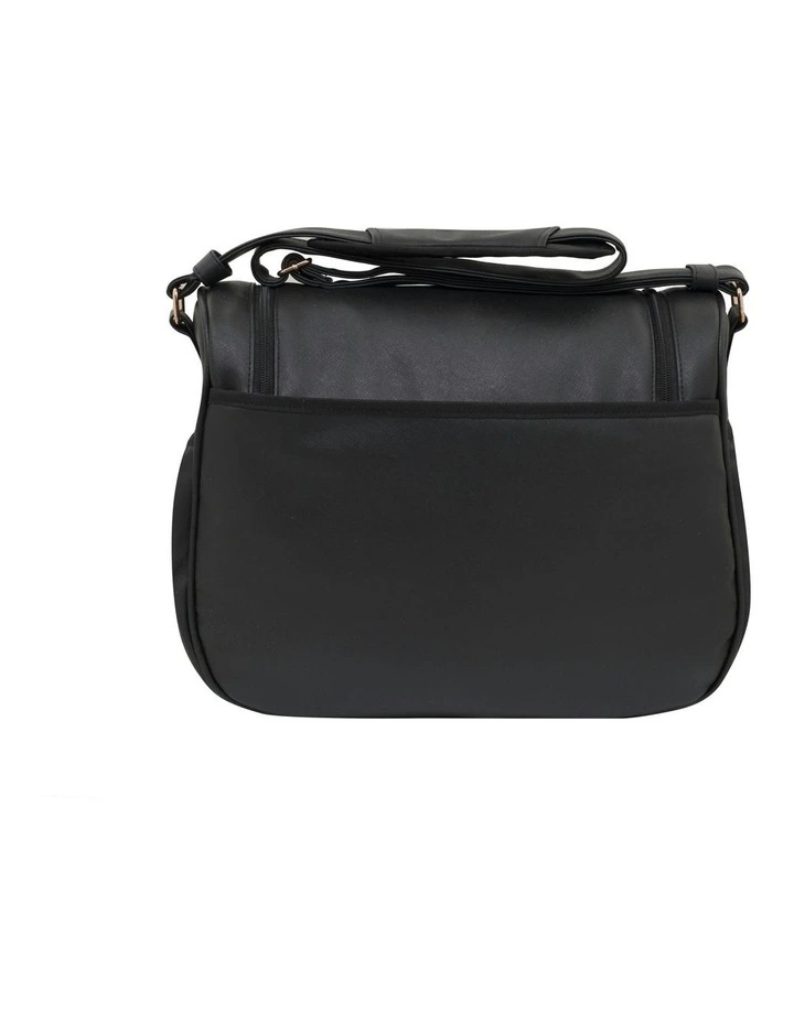 Great Expectations Zoe Vegan Leather Nappy Bag in Black image 5