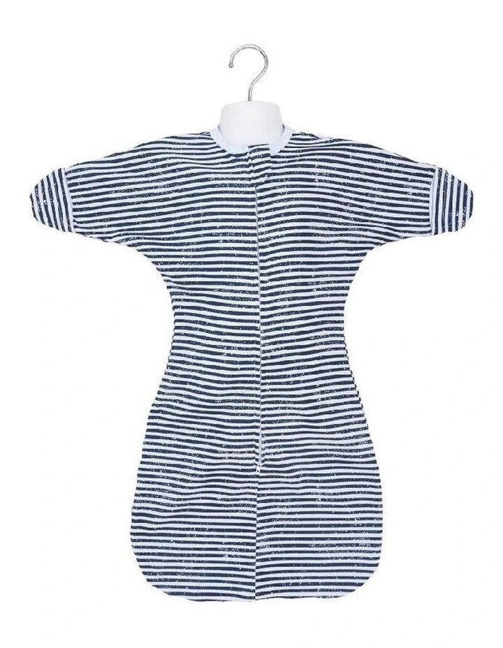 Baby Studio Printed Cotton Swaddle Bag Large In Grey/White MYER