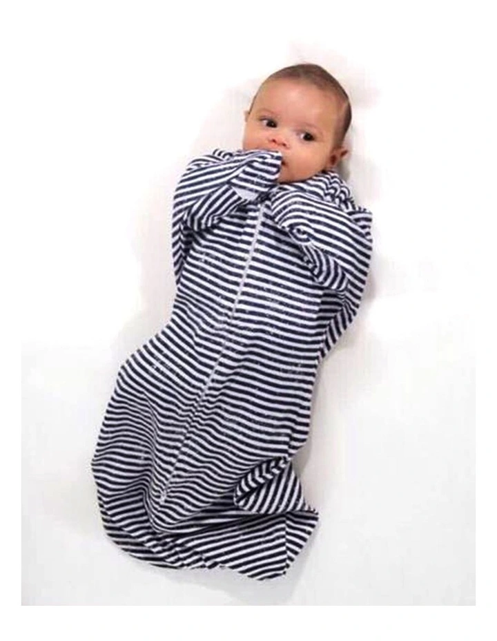 Baby Studio Printed Cotton Swaddle Bag Large In Grey/White MYER