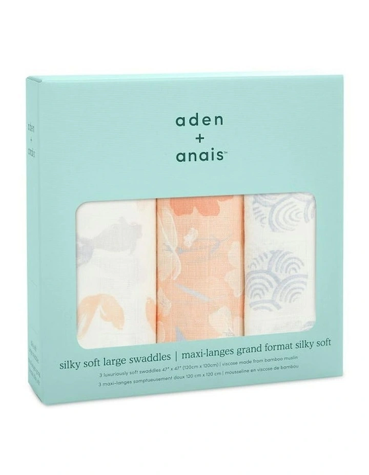Aden and Anais Aden + Anais Silky Soft Swaddles Koi Pond 3Pack in