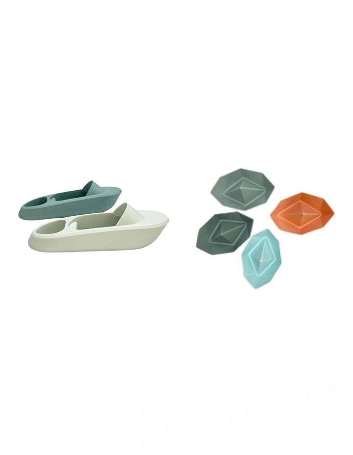 Cherub Baby Silicone Baby Bath Toys Boats Bundle MYER