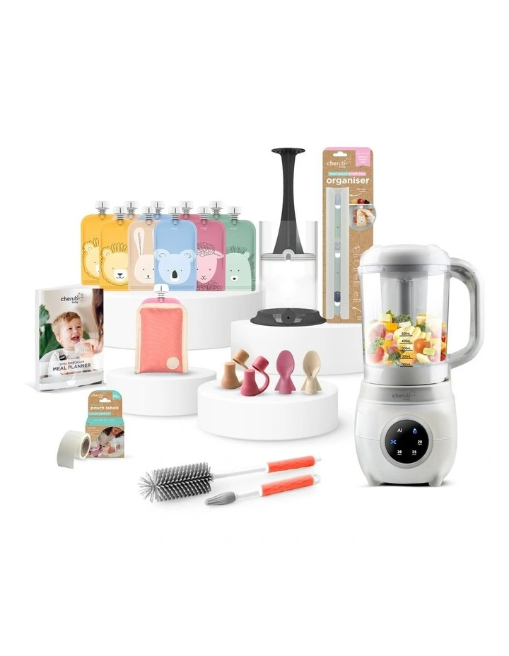Automatic Baby Food Maker, Steriliser & Warmer Bundle V2 Dusty Rose & Sand image 1