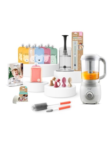 Easycook Baby Food Maker, Steriliser & Warmer BUNDLE Dusty Rose Sand