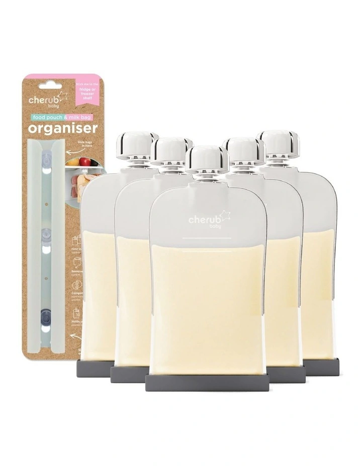 Reusable Silicone Food Pouch Yoghurt Kit 5 Pack image 1