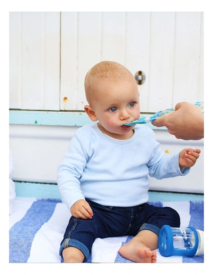 Food Pouch Spoons and Spouts Bundle of 2 Pack in Cerulean and Sage image 6