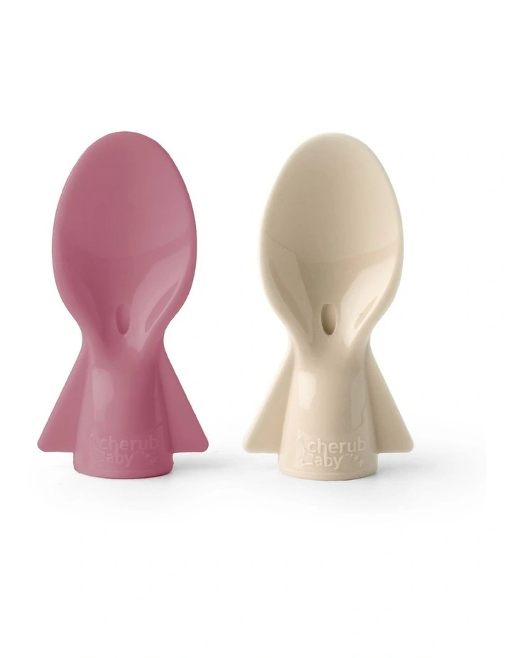 Food Pouch Spoons & Spouts Bundle of 2 Pack in Dusty Rose/Sand image 2