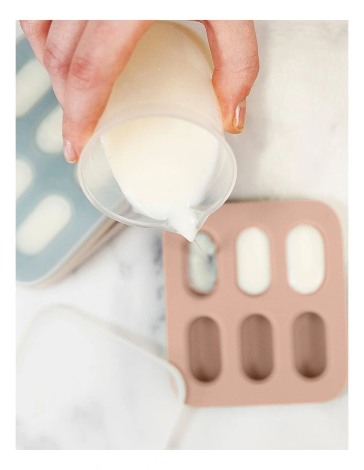 Silicone Baby Fresh Food Feeder   Nibble Tray   Replacement Net Bundle of 2 Pack in Dusty Rose/Sand image 3