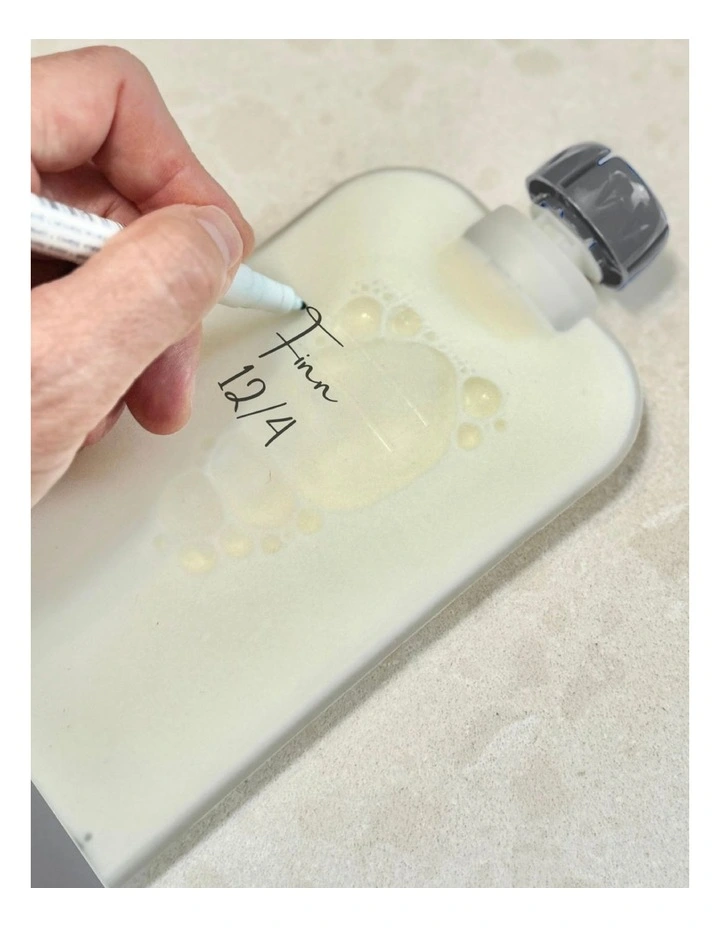 Reusable Silicone Breast Milk and Food Pouches 180ml of 10 Pack in Transparent image 6