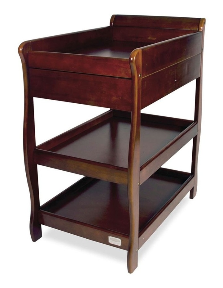 sleigh change table with drawers