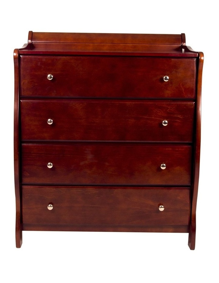 sleigh change table with drawers