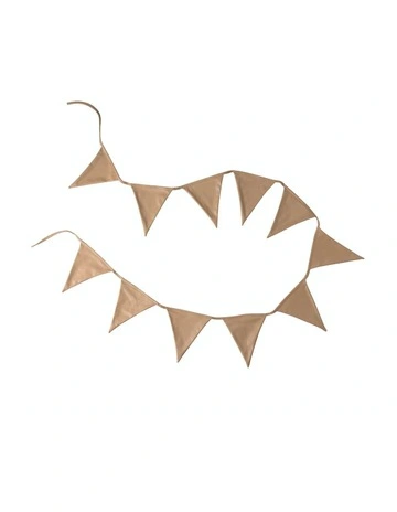Garland Bunting Flags in Tan