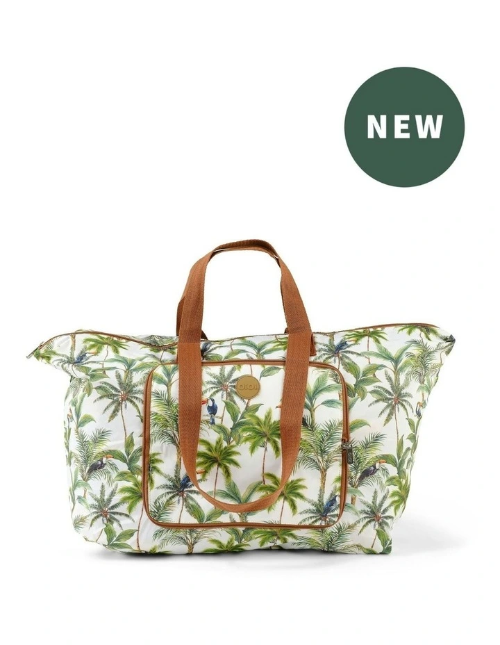 Fold Up Tote in White image 3