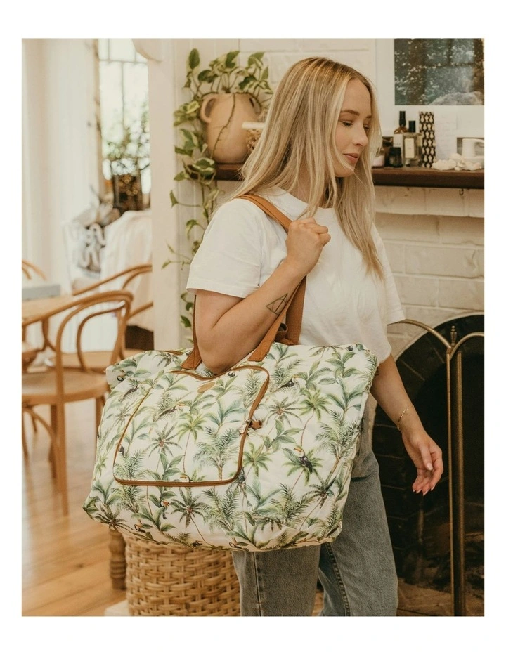 Fold Up Tote in White image 4