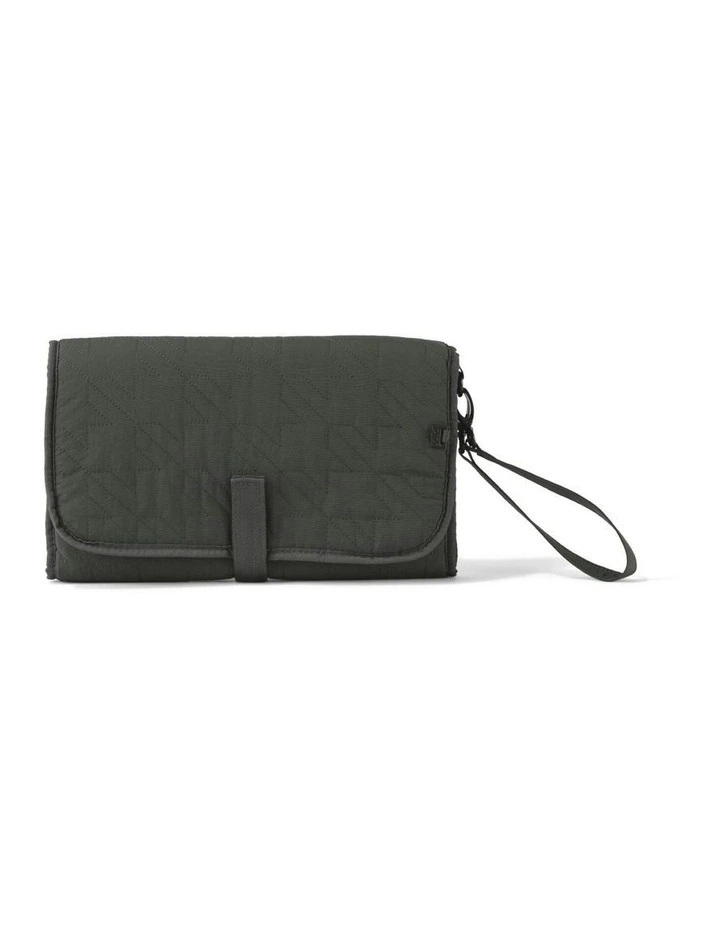 Houndstooth Quilt Change Mat Clutch in Olive image 1