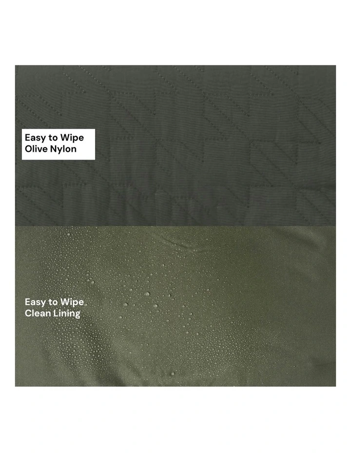 Houndstooth Quilt Change Mat Clutch in Olive image 3