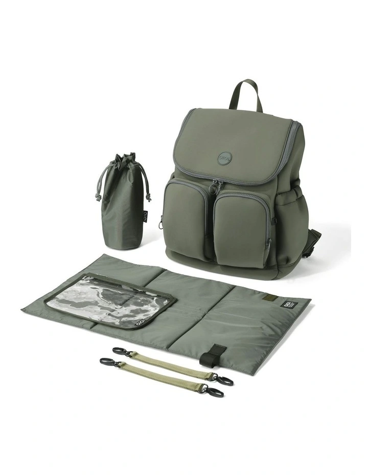 Signature Nappy Backpack in Sage Neoprene image 2