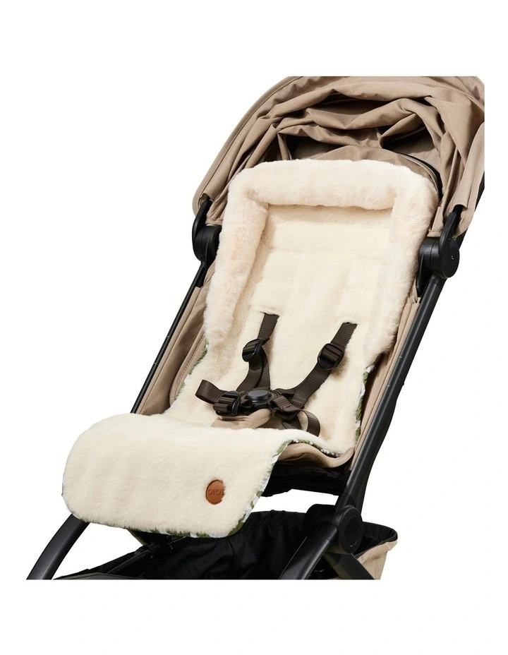 Reversible Pram Liner in Moroccan Tile/Faux Fur image 1