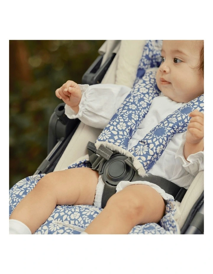 Reversible Pram Liner in Moroccan Tile/Faux Fur image 4