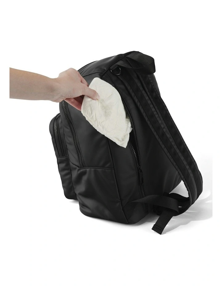 Traveller Nappy Backpack in Black Weatherproof image 5
