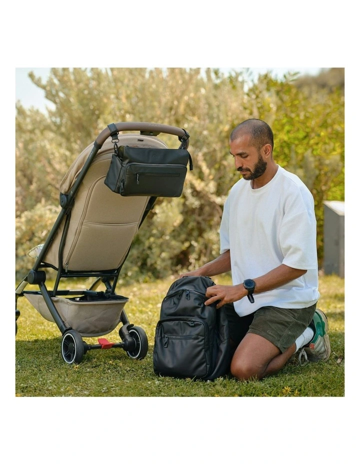 Traveller Nappy Backpack in Black Weatherproof image 7