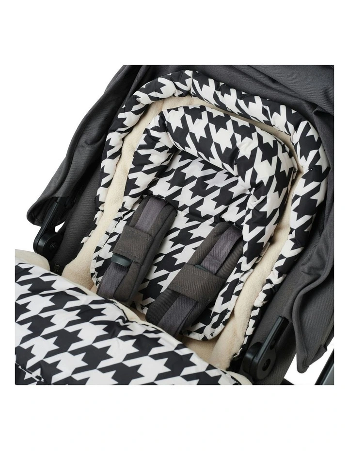 4-in-1 Convertible Footmuff in Houndstooth image 3