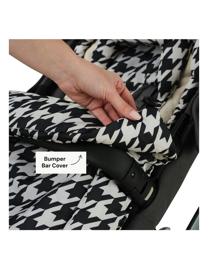 4-in-1 Convertible Footmuff in Houndstooth image 6