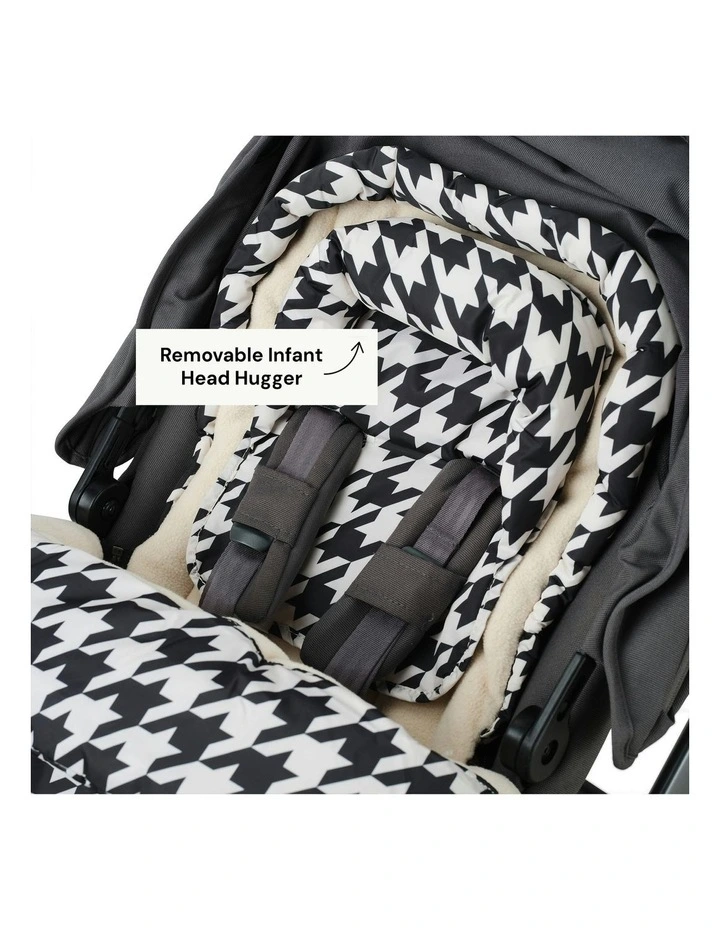 4-in-1 Convertible Footmuff in Houndstooth image 7