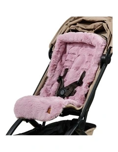 Reversible Daisy Faux Fur Pram Liner in Multi