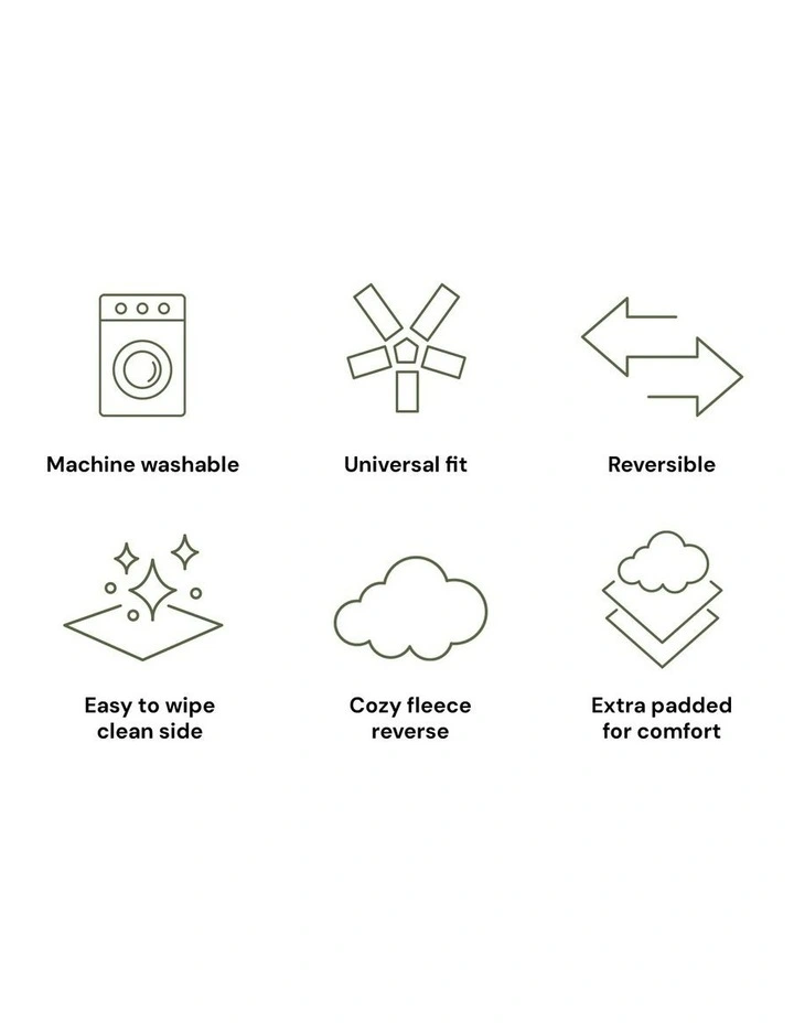 Reversible Daisy Faux Fur Pram Liner in Multi image 5