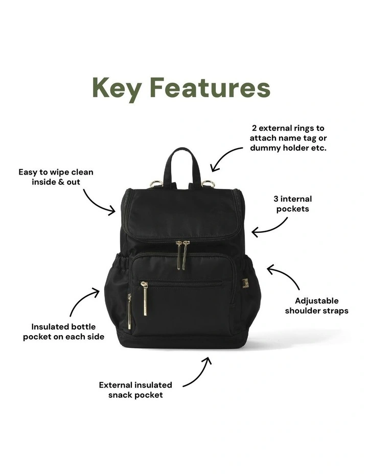 Signature Mini Backpack 2.0 in Black Nylon image 7