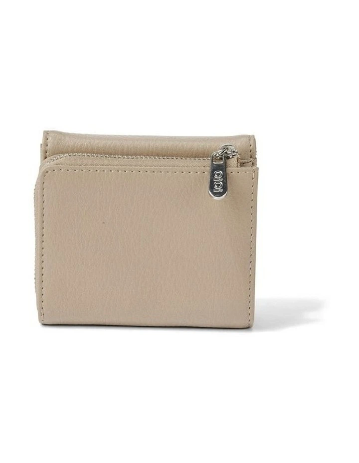 Trifold Vegan Leather Wallet in Oat image 2