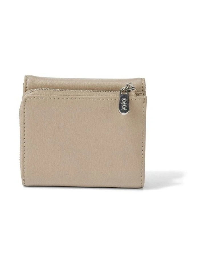 Trifold Vegan Leather Wallet in Oat image 6