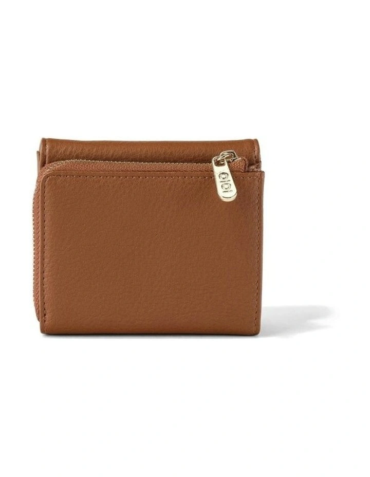 Trifold Vegan Leather Wallet in Chestnut image 6