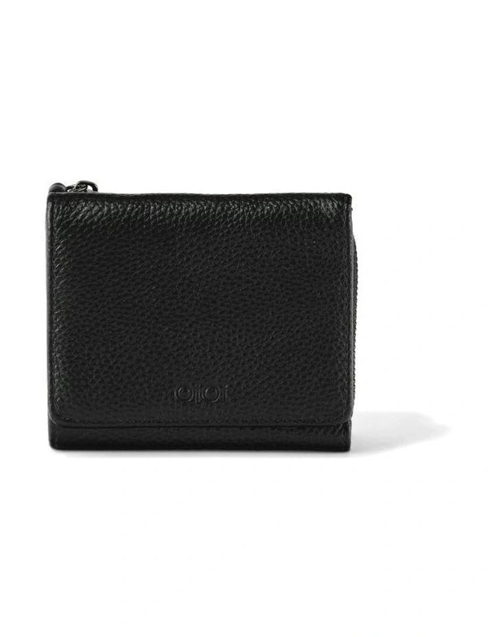 Trifold Genuine Leather Wallet in Jet Black image 5
